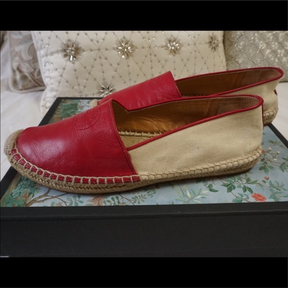 Gucci Leather/Canvas Espadrilles - Picture 3 of 12